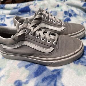 Vans Gray and White Women's Sneakers